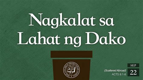 Scattered in Tagalog.